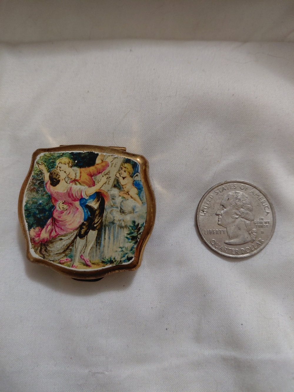 Vintage Victorian Style Pill Box By STRATTON